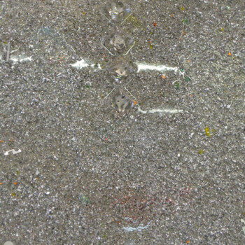 2014, limatura di ferro, piramidi in resina, su tavola, cm 140 x 70